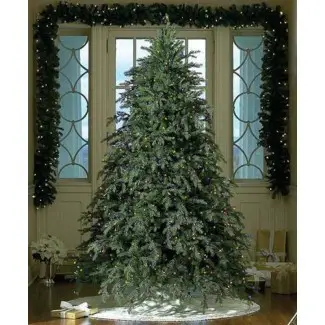  Full 90 "Verde Artificial Árbol de Navidad con 850 luces claras / blancas 