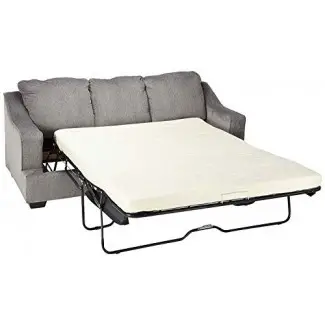  Diseño exclusivo de Ashley Furniture - Sofá cama tapizado de tamaño queen de Gilmer Chenille - Contemporáneo - Gunmetal 