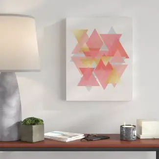  Impresión de arte gráfico 'Triángulos escandinavos' sobre lienzo envuelto 