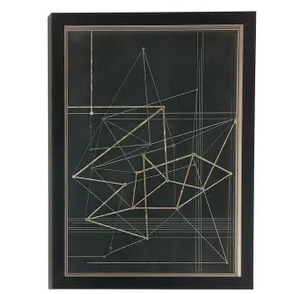  Lámina gráfica enmarcada 'Líneas y triángulos contemporáneos' 