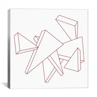  Arte gráfico de triángulos de plantilla moderna sobre lienzo envuelto 