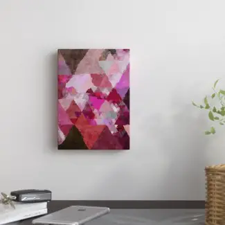  'Triangles Abstract Pattern 19' Impresión gráfica en lienzo 