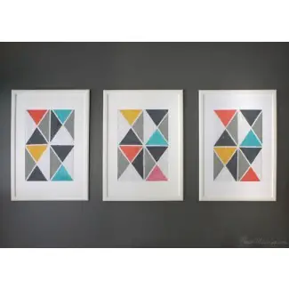  Obra de arte de triángulo DIY con cinta | House Mix 