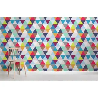  Fondo de pantalla de triángulos multicolores | Patrón geométrico ... 