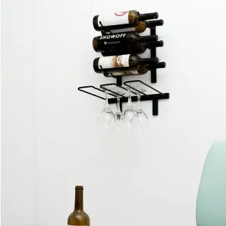  Estante de copa de vino montado en la pared 