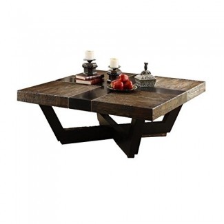  JWLC importa 66311 Transitions Drift Wood Finish Square Coffee Table, 48 "por 48" por 18 "