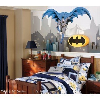  Ideas temáticas modernas de decoración de dormitorio de Batman de superhéroes para niños 