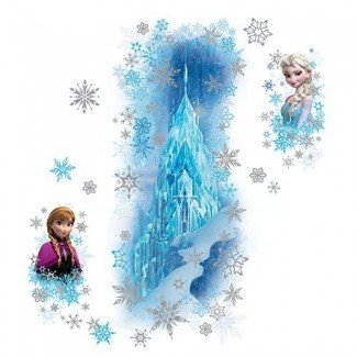  RoomMates RMK2739GM Frozen Ice Palace con Else y Anna Peel y Stick Giant Wall Decals 