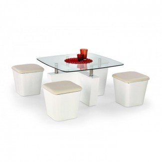  La mesa de café con taburetes invita a más amigos a pasar el rato 
