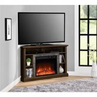  Dorel Overland Electric Fireplace Corner TV Stand | 
