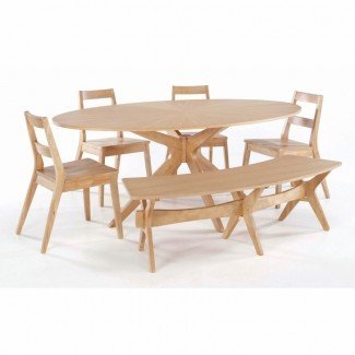  Muebles. Maravillosas mesas de comedor de madera con bancos ... 