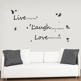 Vivid Live Laugh Love, calcomanía de pared 
