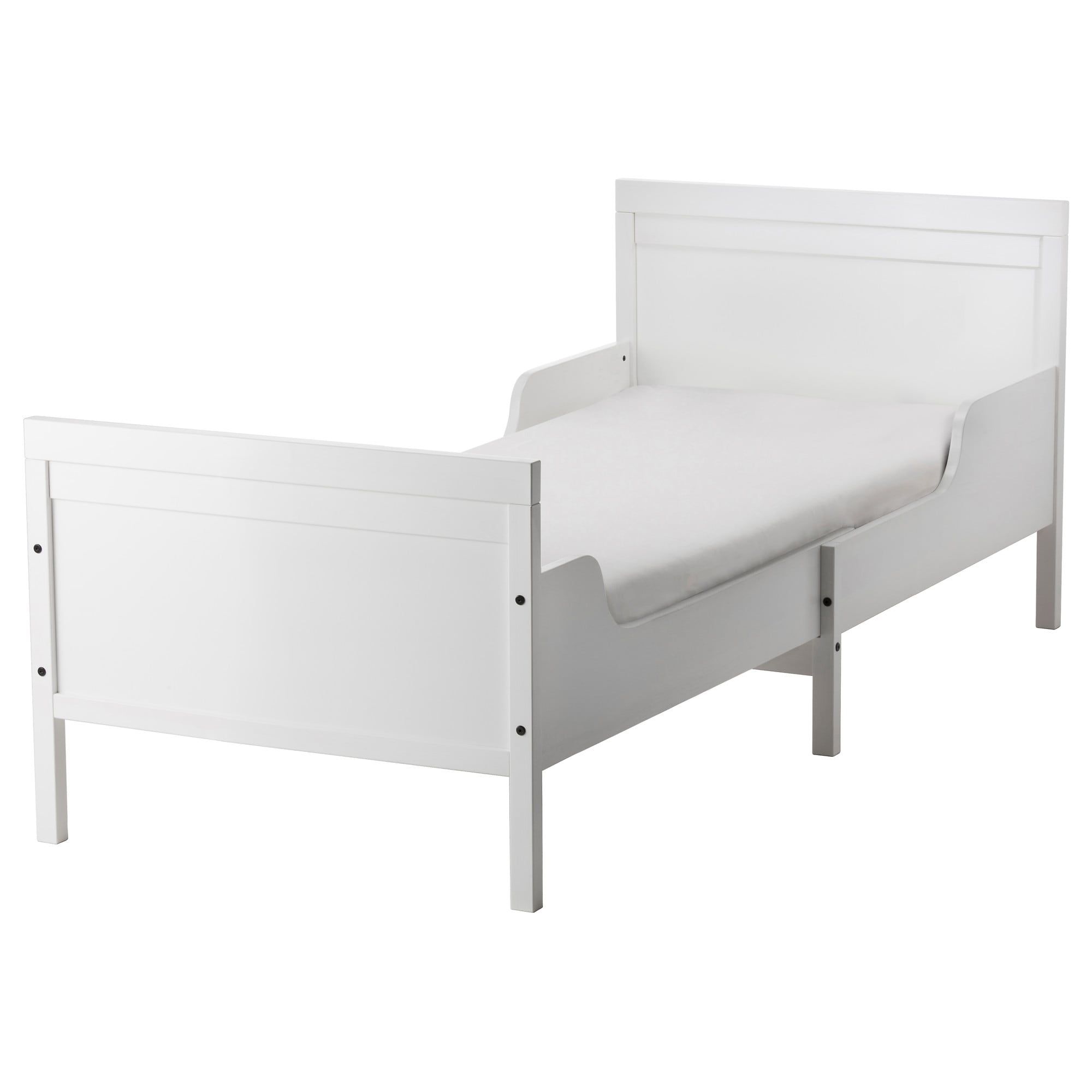SUNDVIK Ext bed frame with slatted bed base, white, 38 1 ...