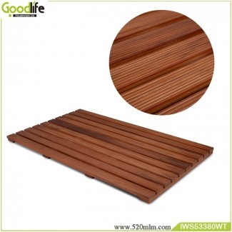 Diseño de madera de teca para alfombrilla de baño de seguridad IWS53380 