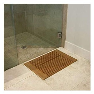  Amazon.com: alfombra de baño de madera de teca Westminster: hogar y cocina 