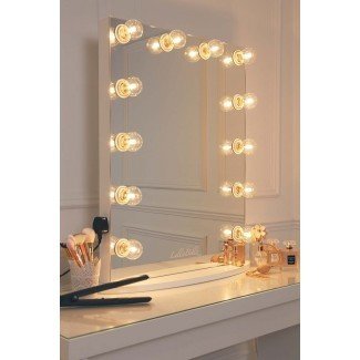  Hollywood Glow Vanity Mirror con bombillas transparentes - LullaBellz 
