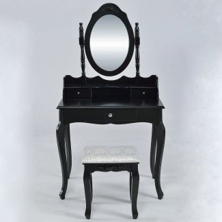  Wilmette Vintage Vanity Set de maquillaje con espejo 