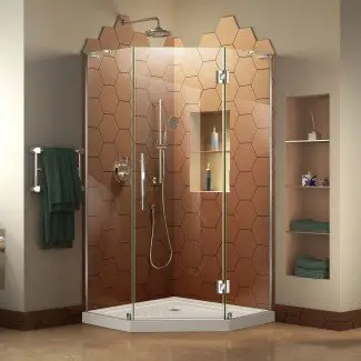  Cabina de ducha con bisagras sin marco Prism Plus de 36 "An. X 36" P 