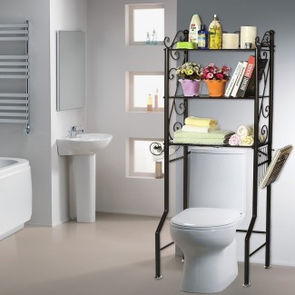 Baño: aseo Etagere | Oak Bathroom Space Saver Over ...