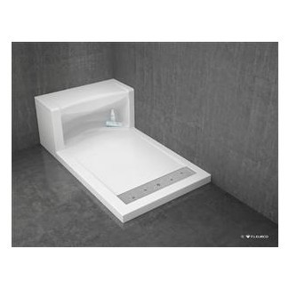  Plato de ducha de acrílico Fleurco de 60" x 36 "con asiento de banco 