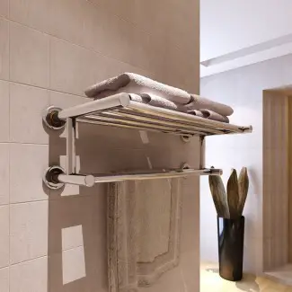  Almacenamiento de estante de cromo para baño montado en la pared de acero inoxidable ... 