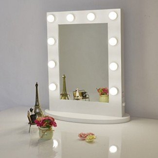  Espejo de maquillaje Vanity Hollywood con luces Bombillas de luz cosméticas con atenuador de regalo 