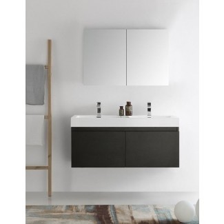  Senza Juego de tocador de baño moderno con espejo, doble pared, 48 ", de Mezzo 