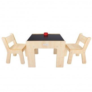  Little Helper FunStation Duo Juego de mesa y 2 sillas para niños pequeños 