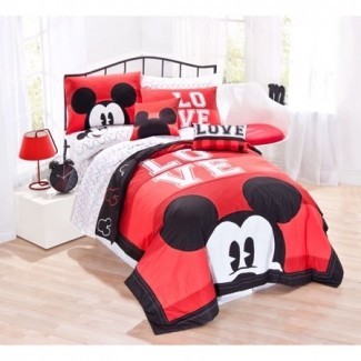 Disney Juego de edredón de cama Classic Luv de Mickey Mouse ... 