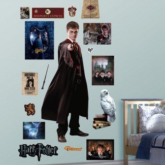  Harry Potter - Etiqueta de la pared de la cáscara y el palo de la Orden del Fénix 