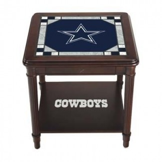  Dallas Cowboys Stained Glass End Table | La menta de Danbury 