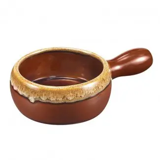  Browne 744053BR Tazón de sopa de cebolla de cerámica de 16 oz, con lado 