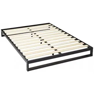  Estructura de cama de plataforma de perfil bajo de alta resistencia Zinus de 7 pulgadas / 1965 Base de colchón / somier opcional / soporte de listones de madera 