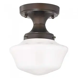  Lámpara de techo de estilo vintage de bronce pulido de 8 pulgadas 