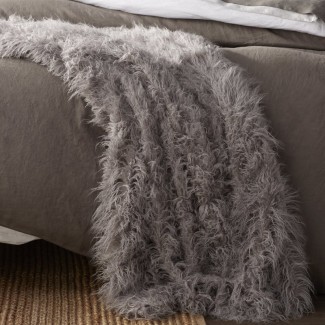  Cobbett Faux Fur Throw Blanket 