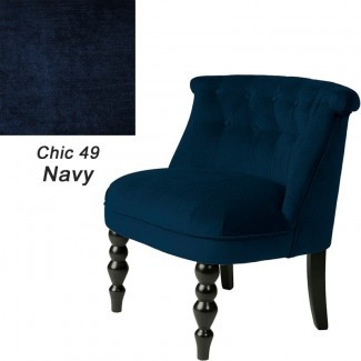  Silla club Chantaloupe - Elegante silla decorativa azul marino 