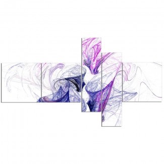  'Colour Smoke Purple' Imprimir imagen gráfica de varias piezas en lienzo 
