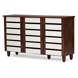 Baxton Studio Gisela Gabinete de zapata de 3 puertas