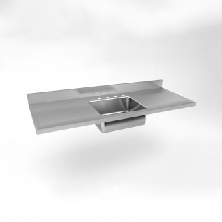  Just Manufacturing SM-60-20 Single Bowl Double Drainboard ... 