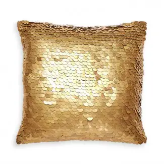  Talitha Discos Gold Throw Pillow | 12 x 12 | 