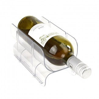  Soporte de botella de vino apilable de acrílico (Juego de 2) 