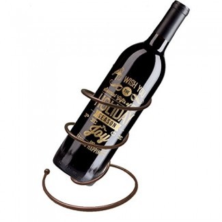  Decoración Hut Wine Bottle Holder Spiral Design Tabletop Wine Rack ¡Gran regalo! ¡Color Rosegold único! 