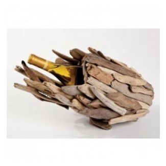  Soporte para botella de vino individual de madera flotante 