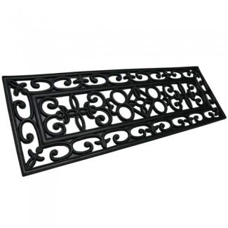  Rubber-Cal Tapetes de goma para escalones Regal de 6 piezas, 9,75 por 29,75 pulgadas, negros 