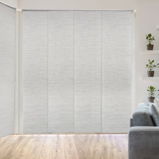  Persiana de oscurecimiento de habitación deslizante ajustable de lujo Blanco / Persiana vertical gris 