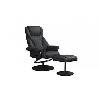  Silla giratoria de oficina con reposapiés, sillas reclinables ejecutivas y de juego de cuero sintético 