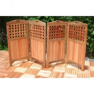  Pantalla de privacidad de madera para exteriores VIFAH® - 218674, Patio ... 
