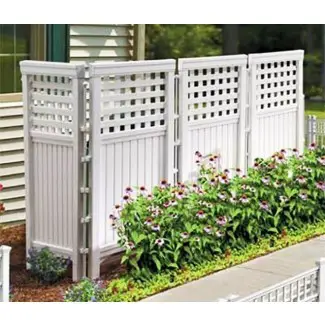  Pantalla de privacidad para exteriores Panel de valla de jardín Patio blanco ... 