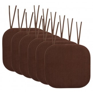  Cojín de silla de comedor antideslizante Honeycomb de espuma de memoria interior / exterior Cojín de silla de comedor (juego de 6) 