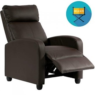  Silla reclinable PU Sofá individual Asiento reclinable moderno Asientos de cine en casa para sala de estar 